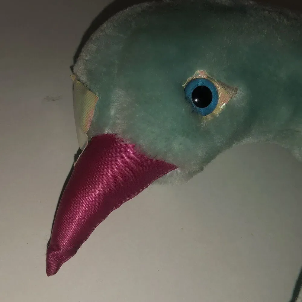 Vintage 80s MY BEAUTIFUL SWAN Commonwealth Blue Plush Bird Stuffed Animal RARE